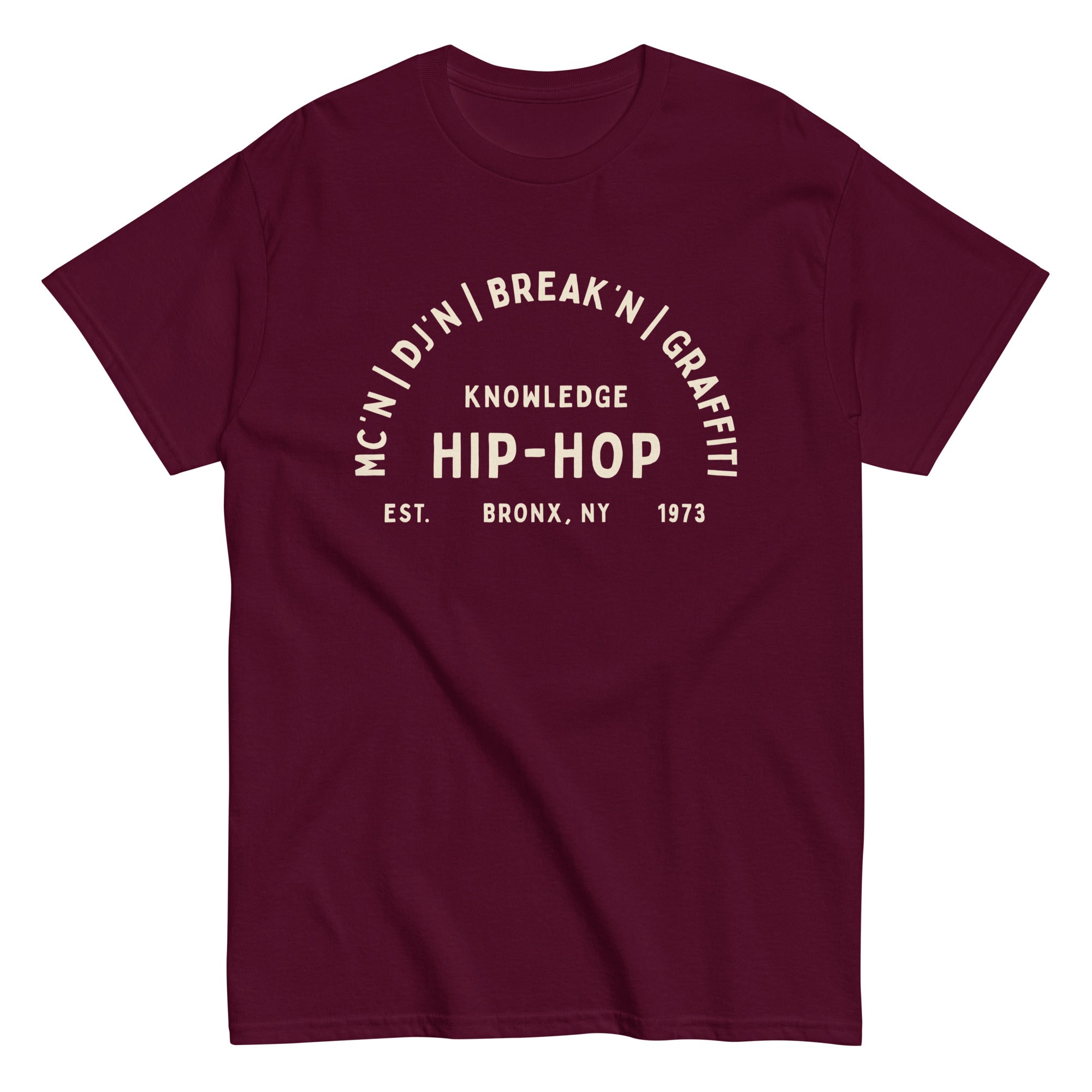 Dope Tees and Hoodies | Hip-Hop Est. 1973 | Burgundy