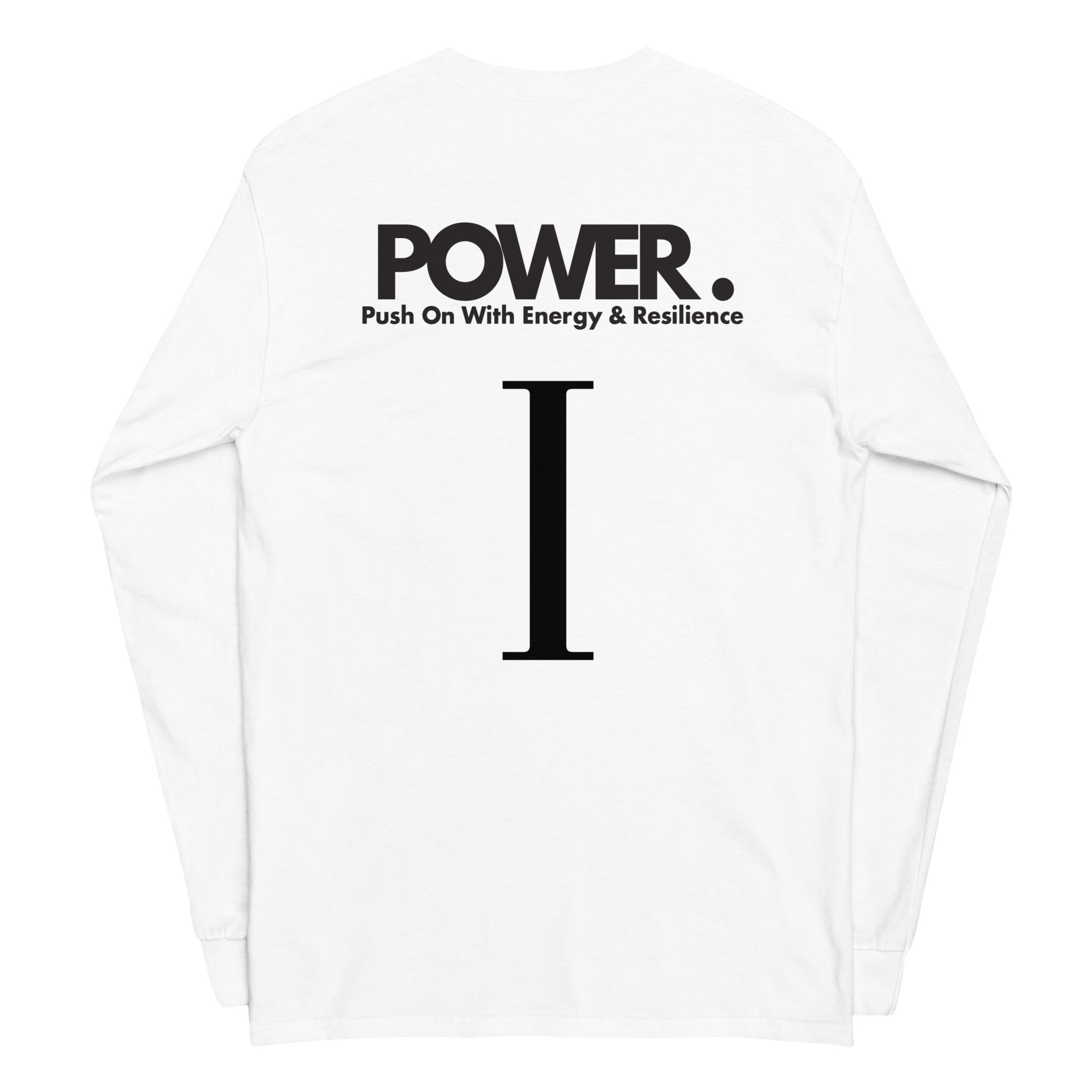 Isaiah Johnson | POWER | Push On With Energy & Resilience | Long Sleeve| White