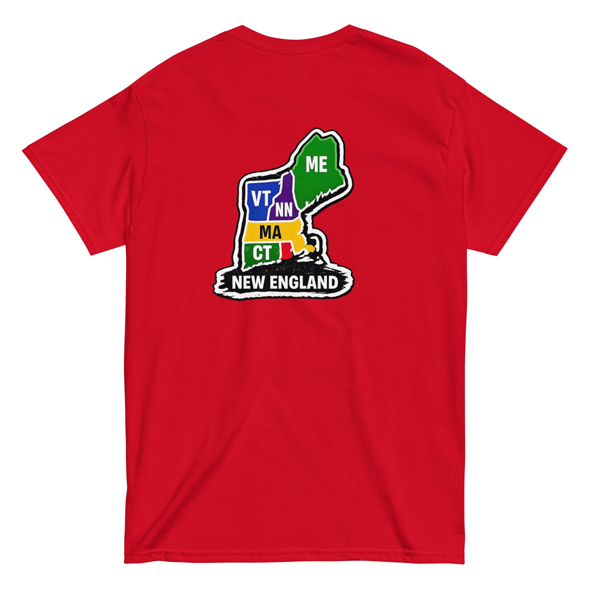 Just a Kid From New England | Block Lettering | Red