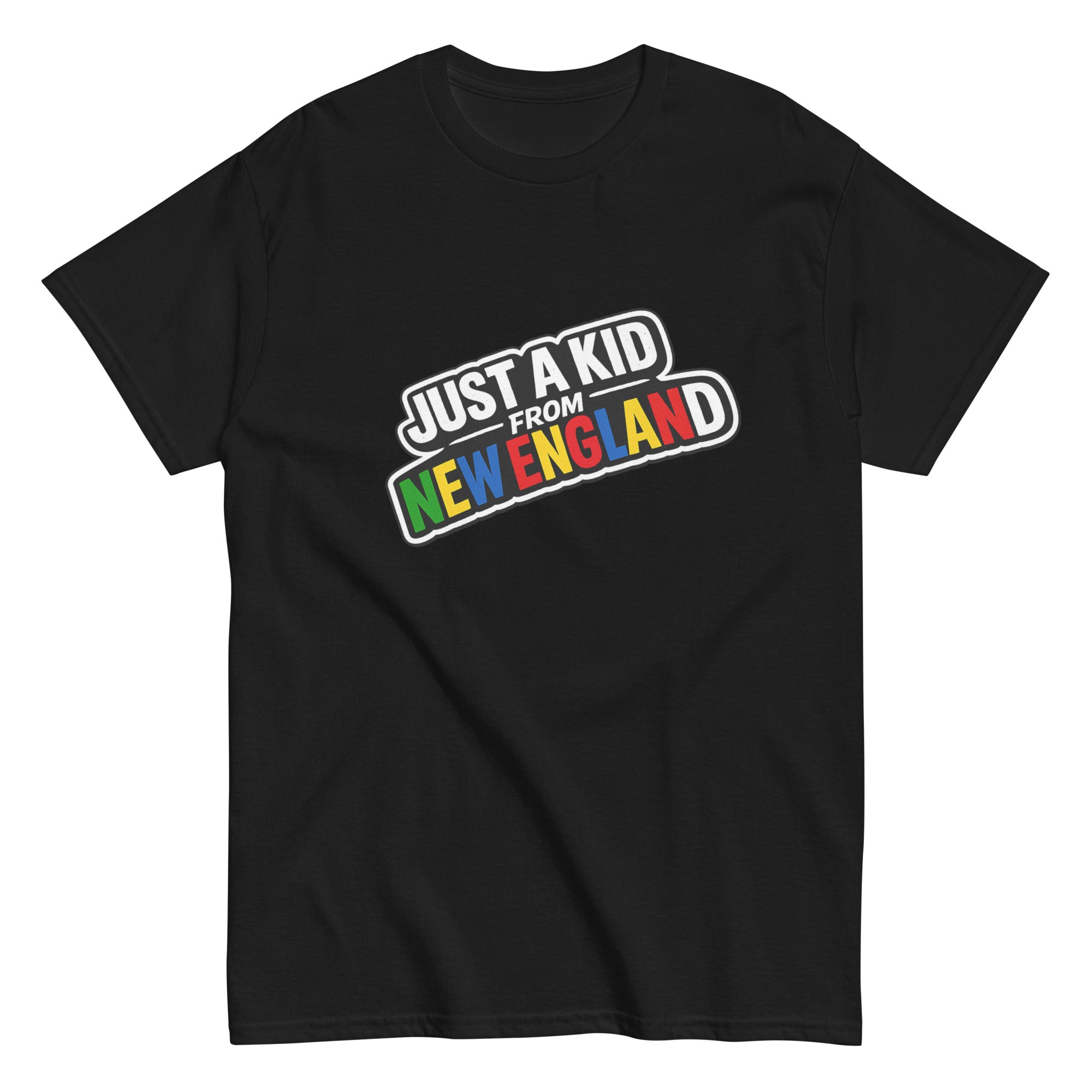 Just a Kid From New England | Block Lettering | Black