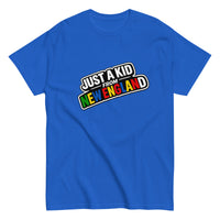Just a Kid From New England | Block Lettering | Blue
