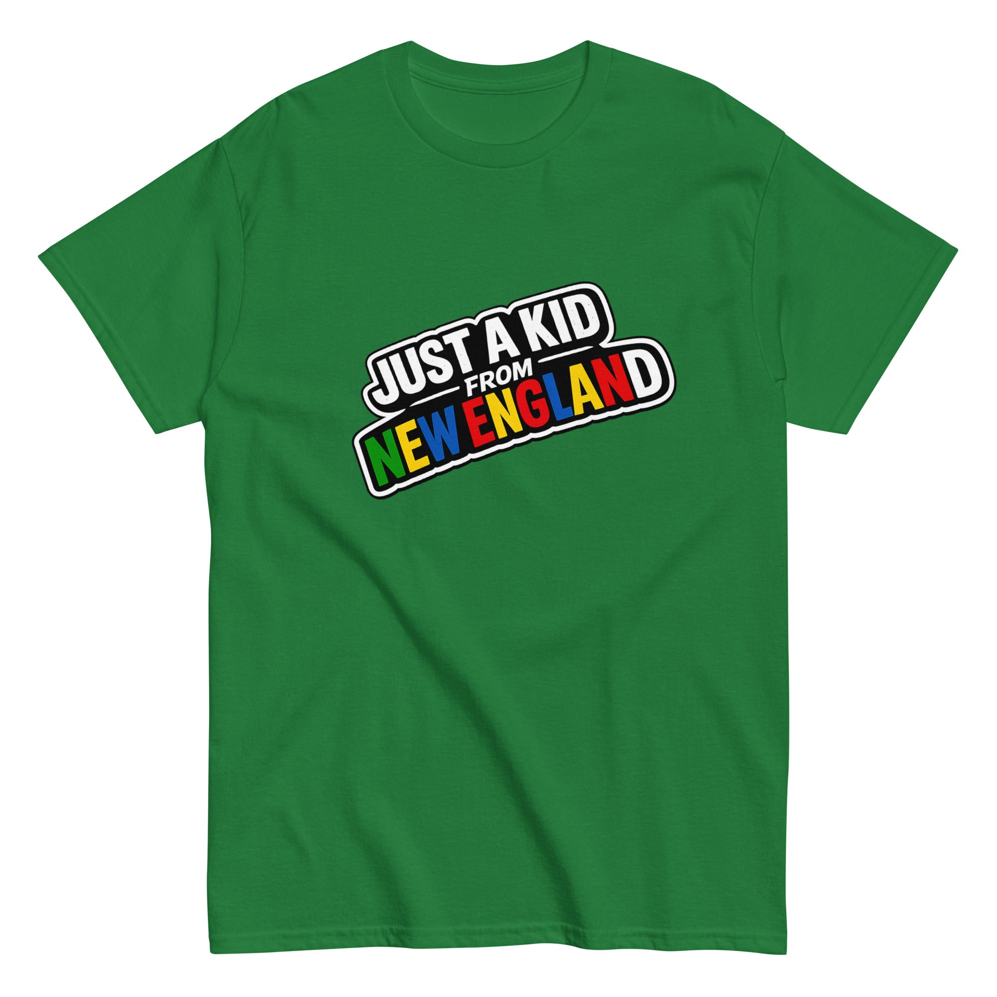 Just a Kid From New England | Block Lettering | Green