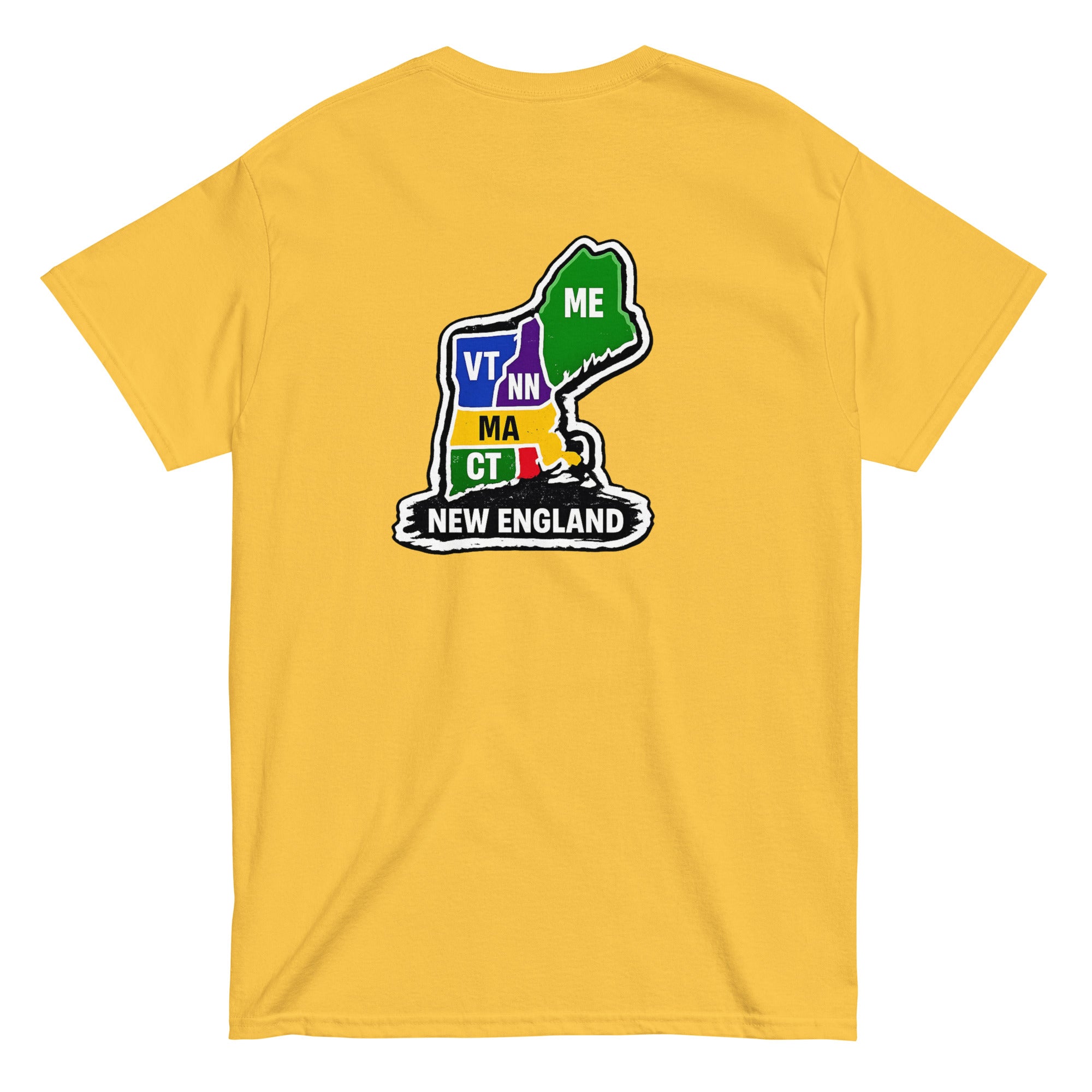 Just a Kid From New England | Block Lettering | Yellow
