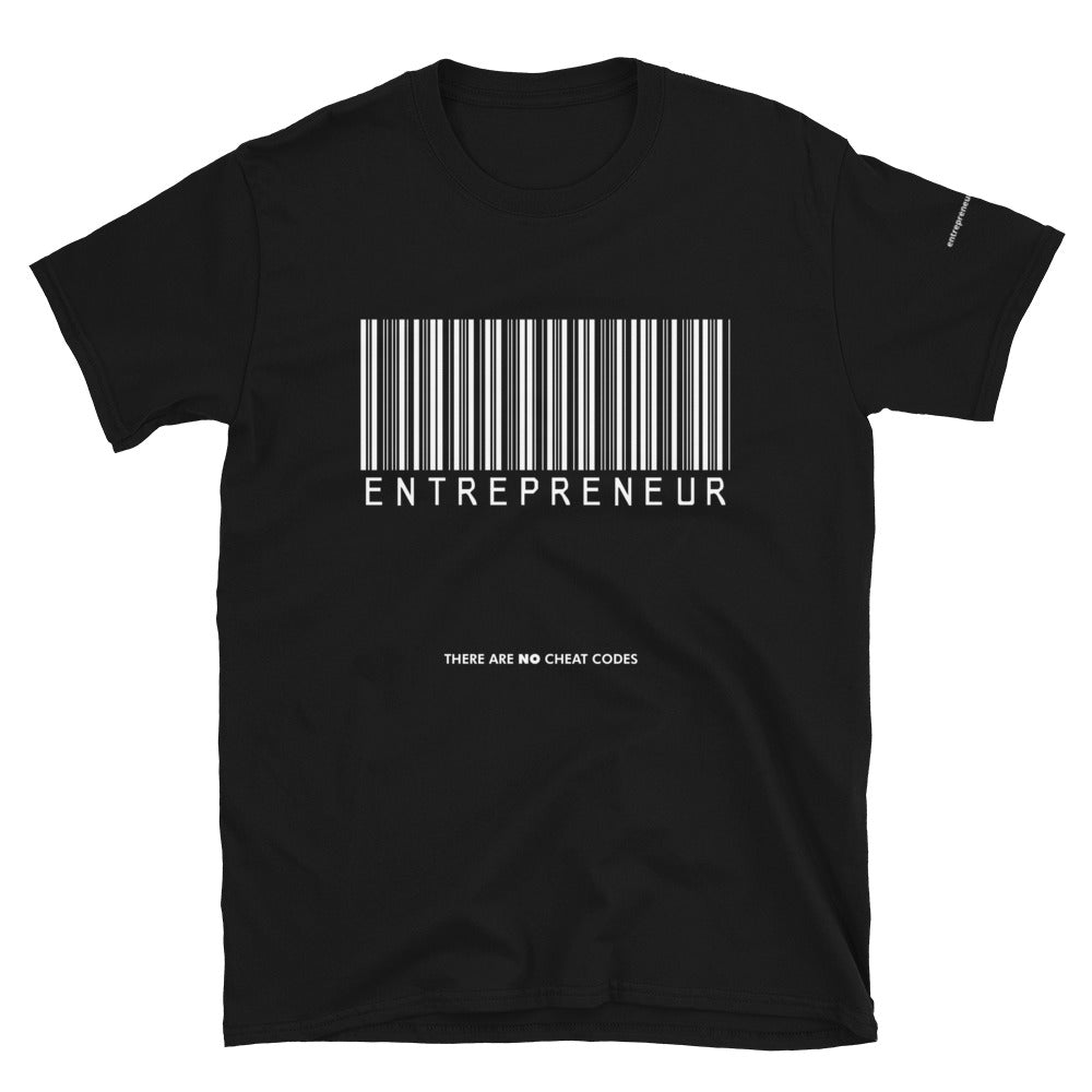 Entrepreneur Shirt | Barcode |There Are No Cheat Codes | Burgundy