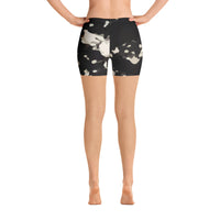 New Spandex Shorts | Tribal Designs | Black and White | by M.Devine Art