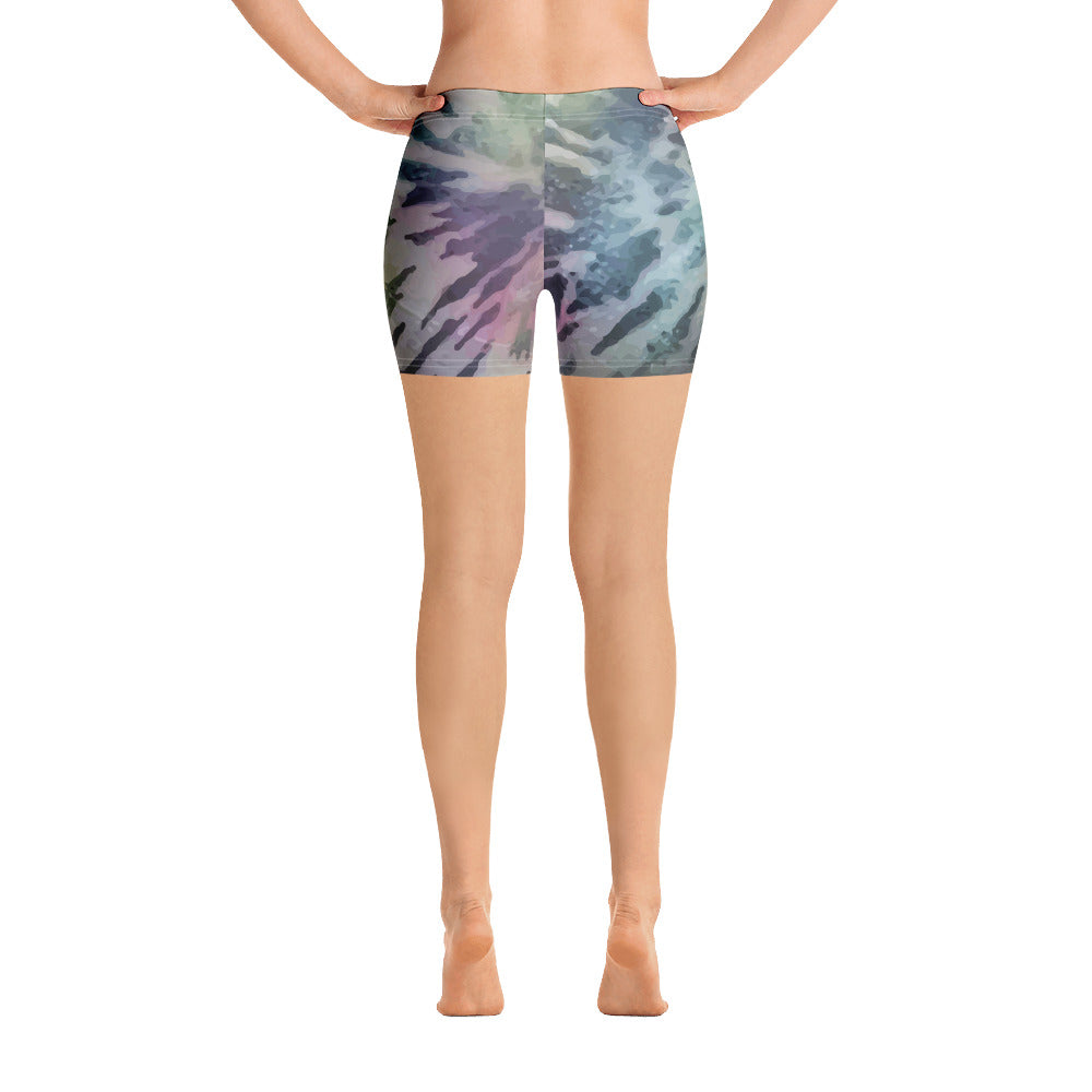 Tie-Dye Black | Spandex Shorts