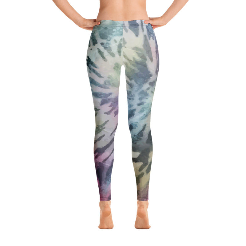 Black Tie-Dye Leggings