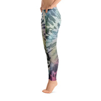 Black Tie-Dye Leggings