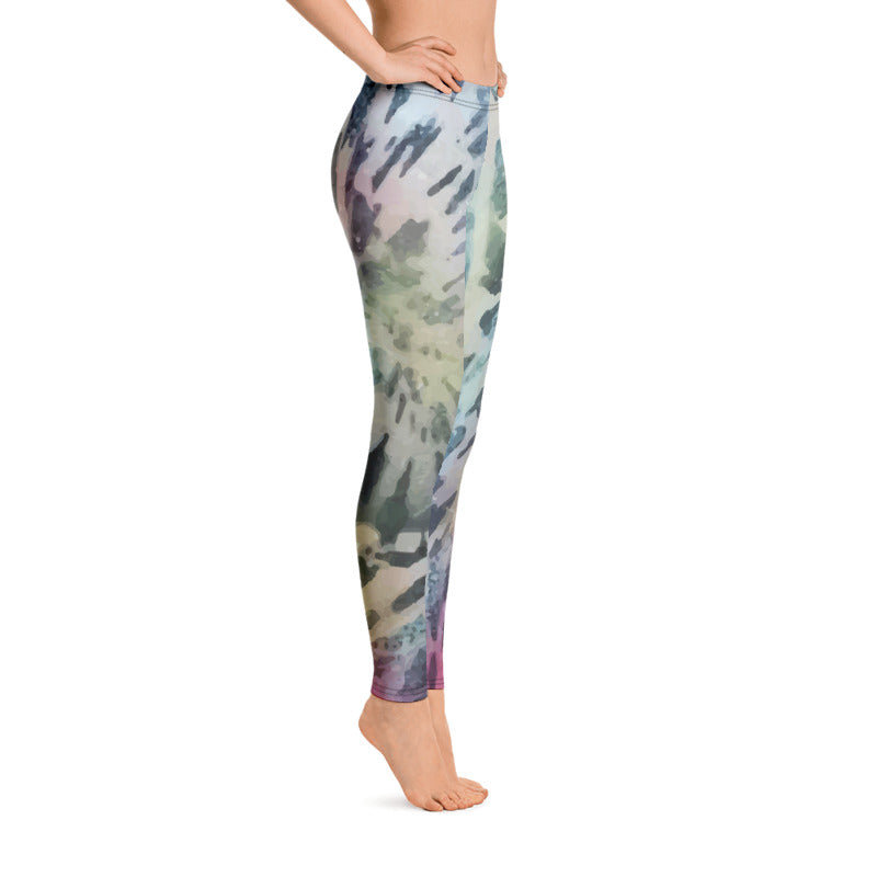 Black Tie-Dye Leggings