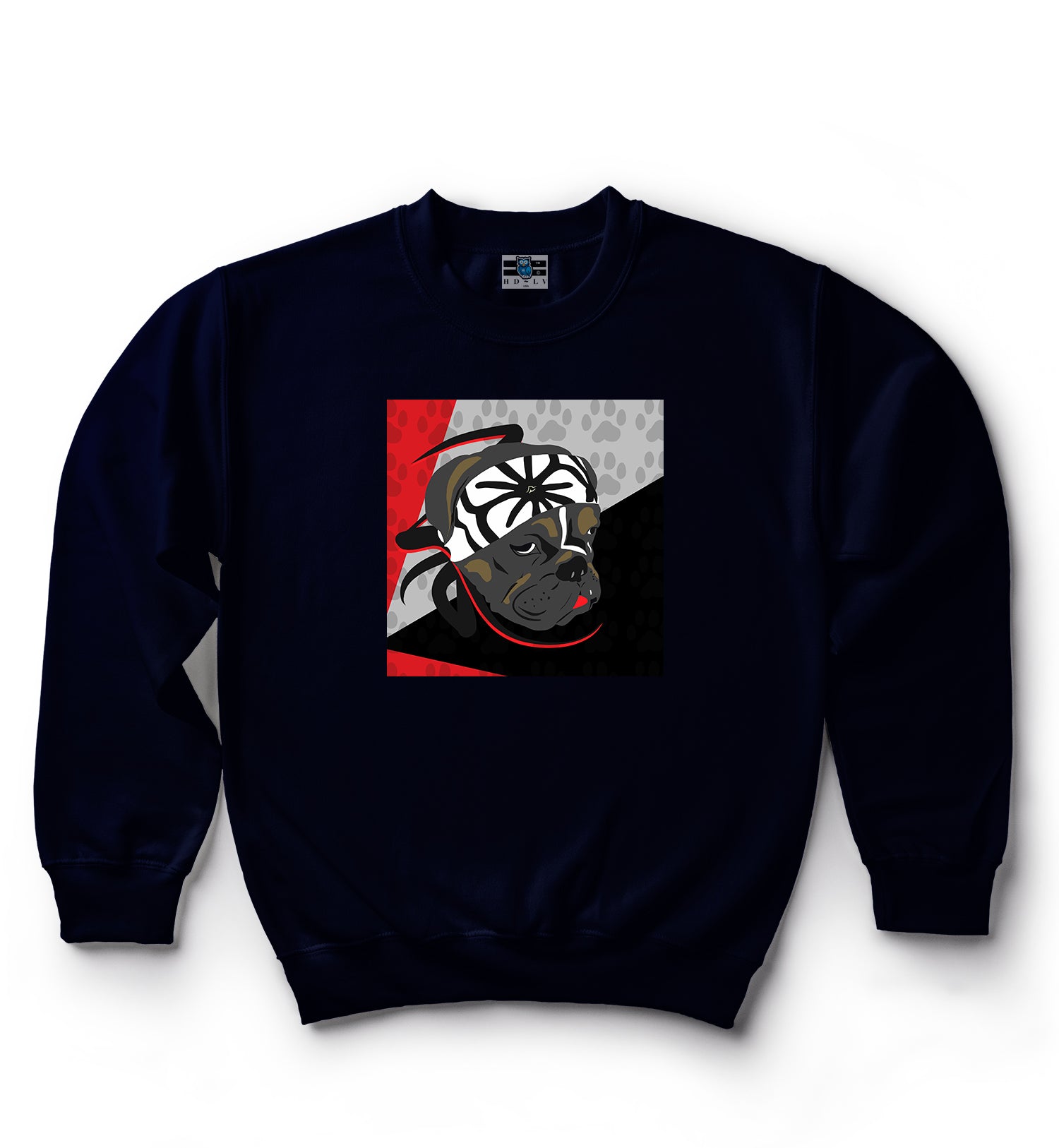 Karate Dog | Red, Black & Grey | Classic Crew Neck