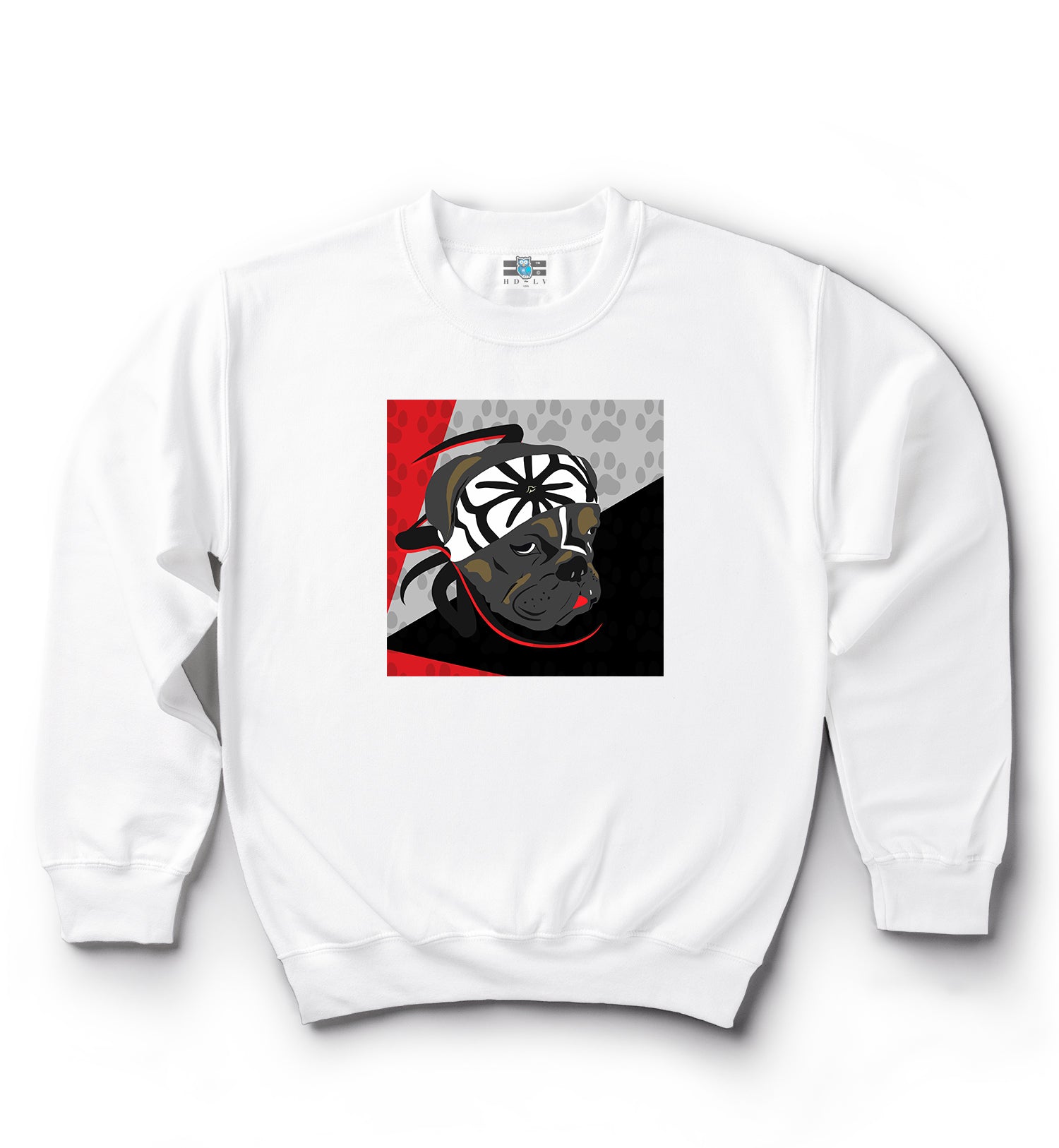 Karate Dog | Red, Black & Grey | Classic Crew Neck