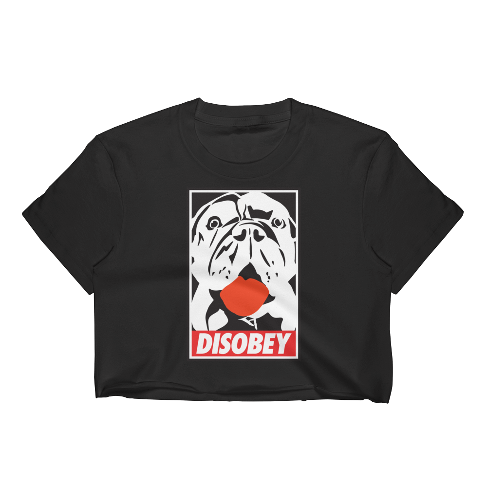 DisObey | Black Crop Top for Women