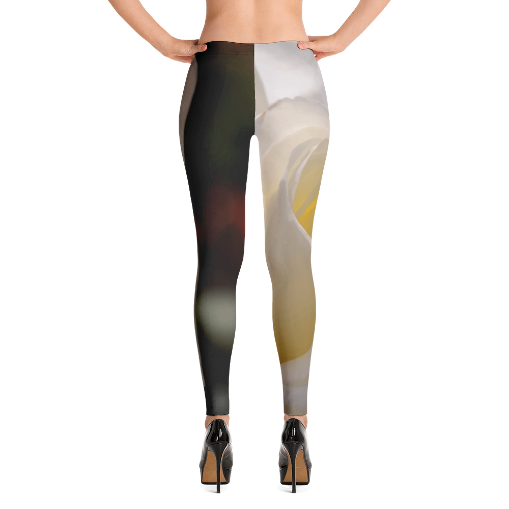 White Rose Leggings for Women