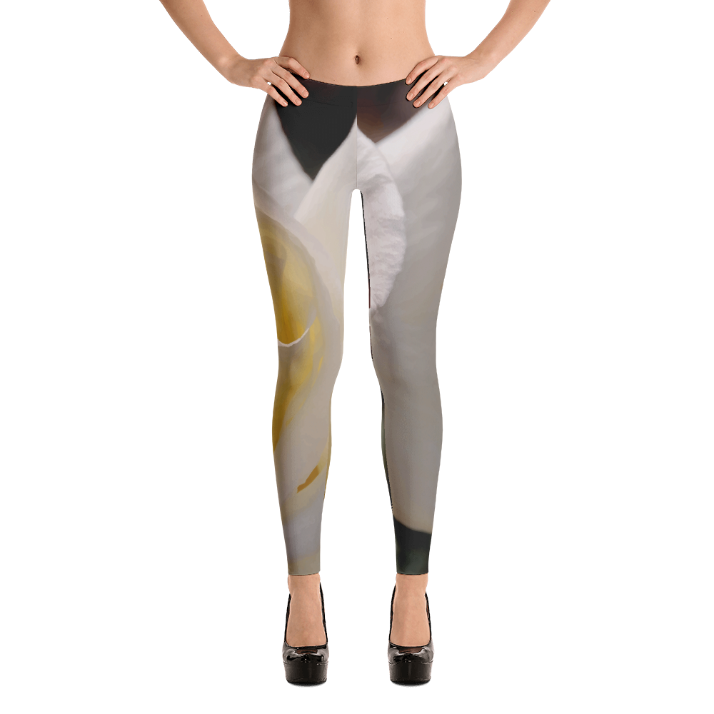 White Rose Leggings for Women