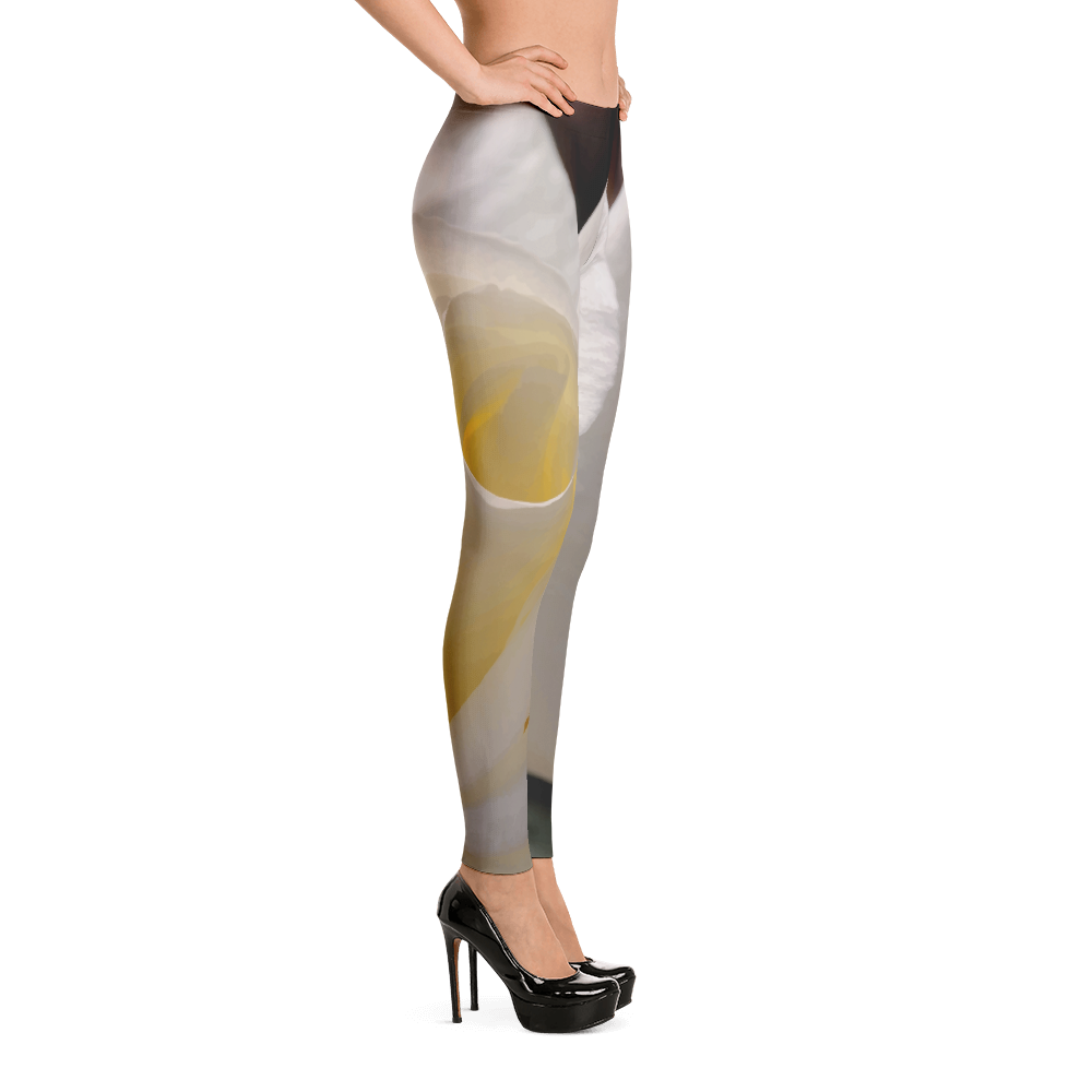 White Rose Leggings for Women