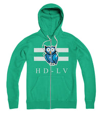 HD-LV  XO i Zip Up Hoodie i Ecto Green