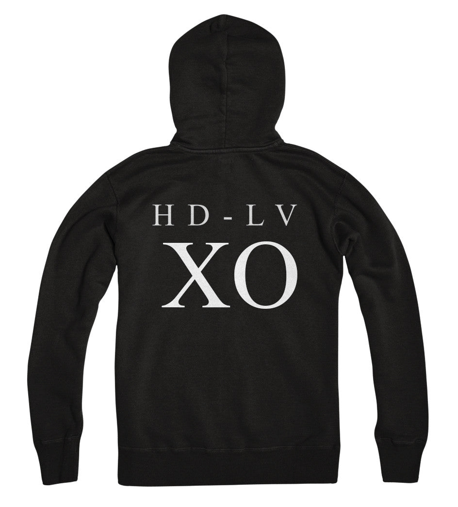 HD-LV  XO i Zip Up Hoodie i Black
