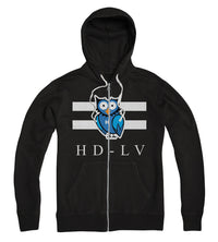 HD-LV  XO i Zip Up Hoodie i Black