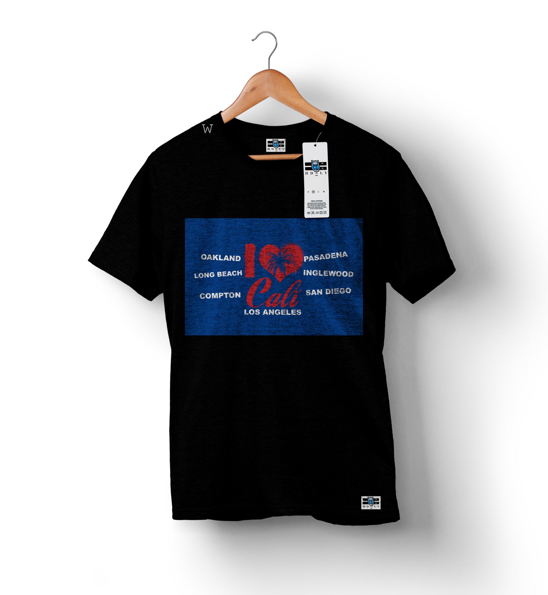 Heart California - Black (LA Girls Collaboration) | Custom Shirts for Men
