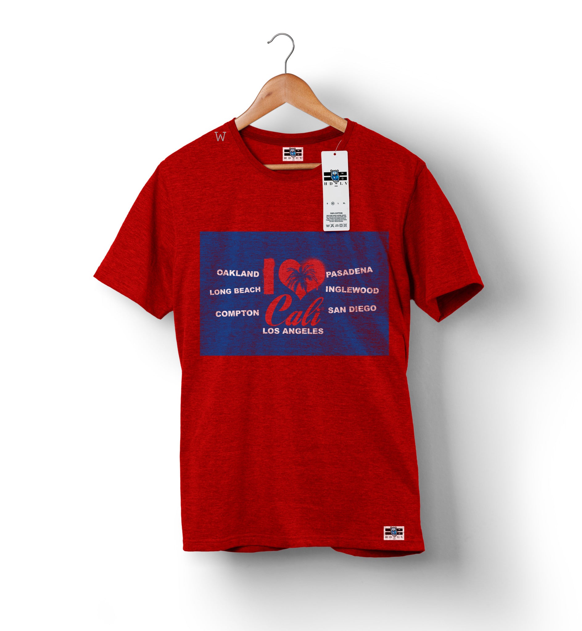 Heart California - Red  (LA Girls Collaboration) | Custom Shirts for Men