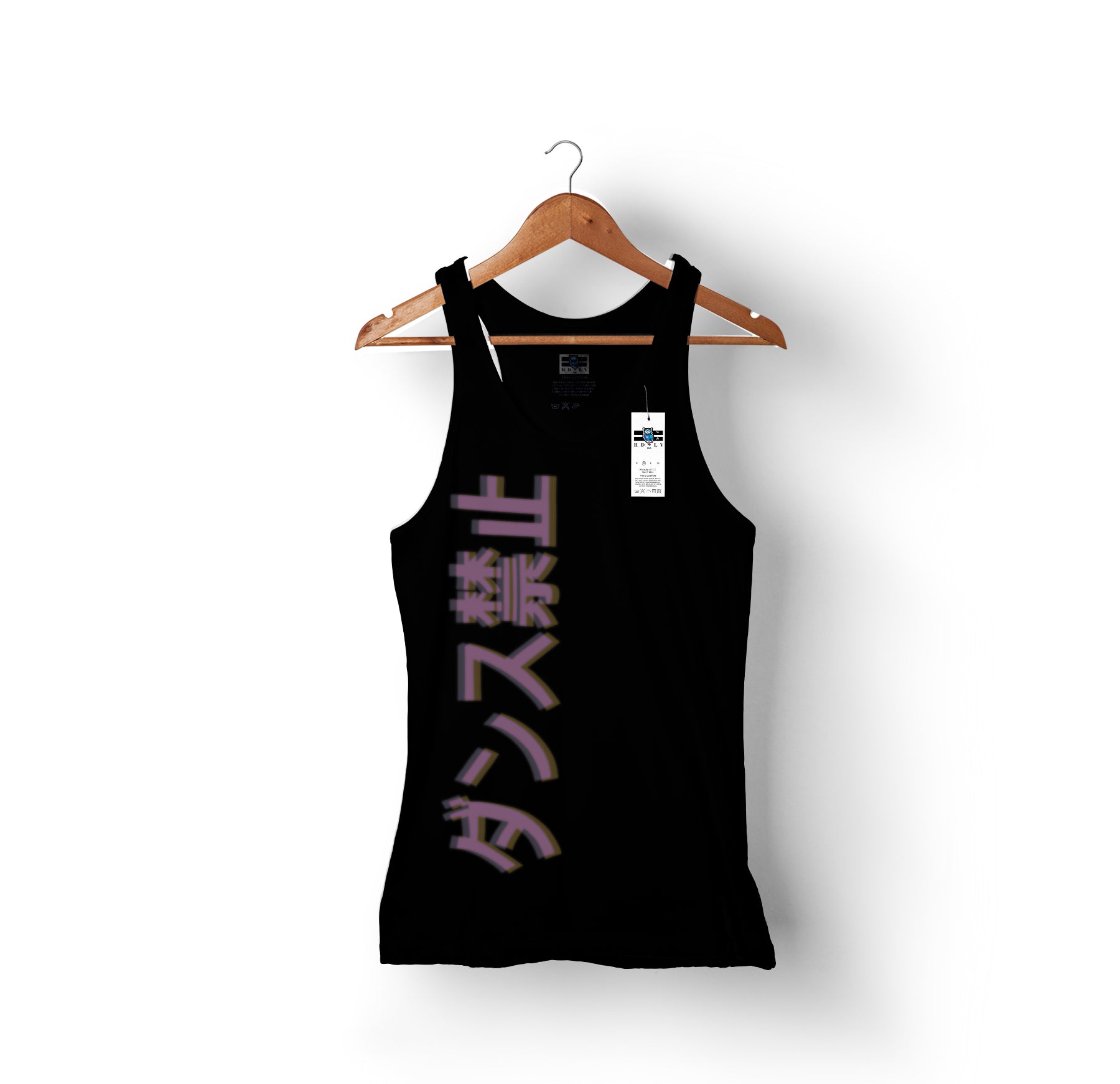 No Dancing | Pink & Purple | Black Tank Top for Women