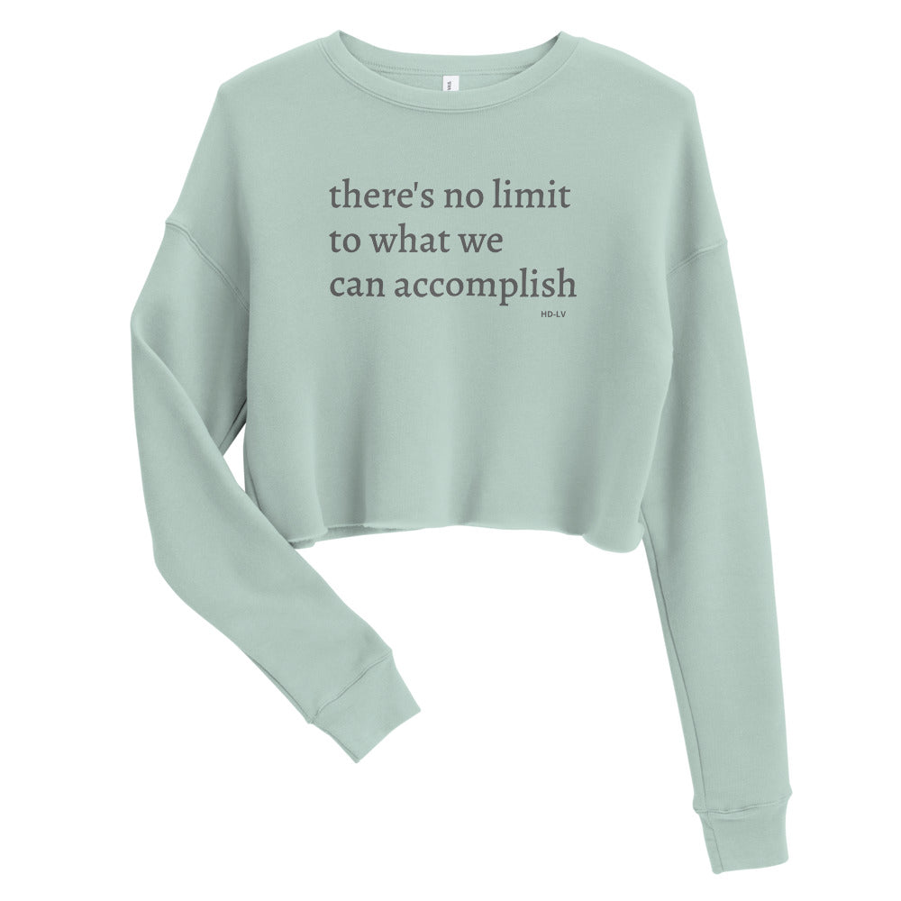 Women Empowerment | No Limit | Fleece Crop Top for Women