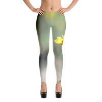 Yellow Flower Leggings for Women