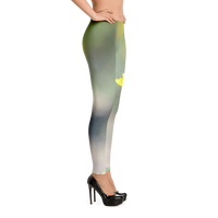 Yellow Flower Leggings for Women