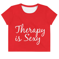 Therapy is Sexy Red Crop Top by Carly Lind - Limited Edition