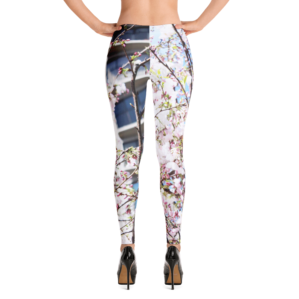 White Flower Leggings for Women by Suzy Demeter