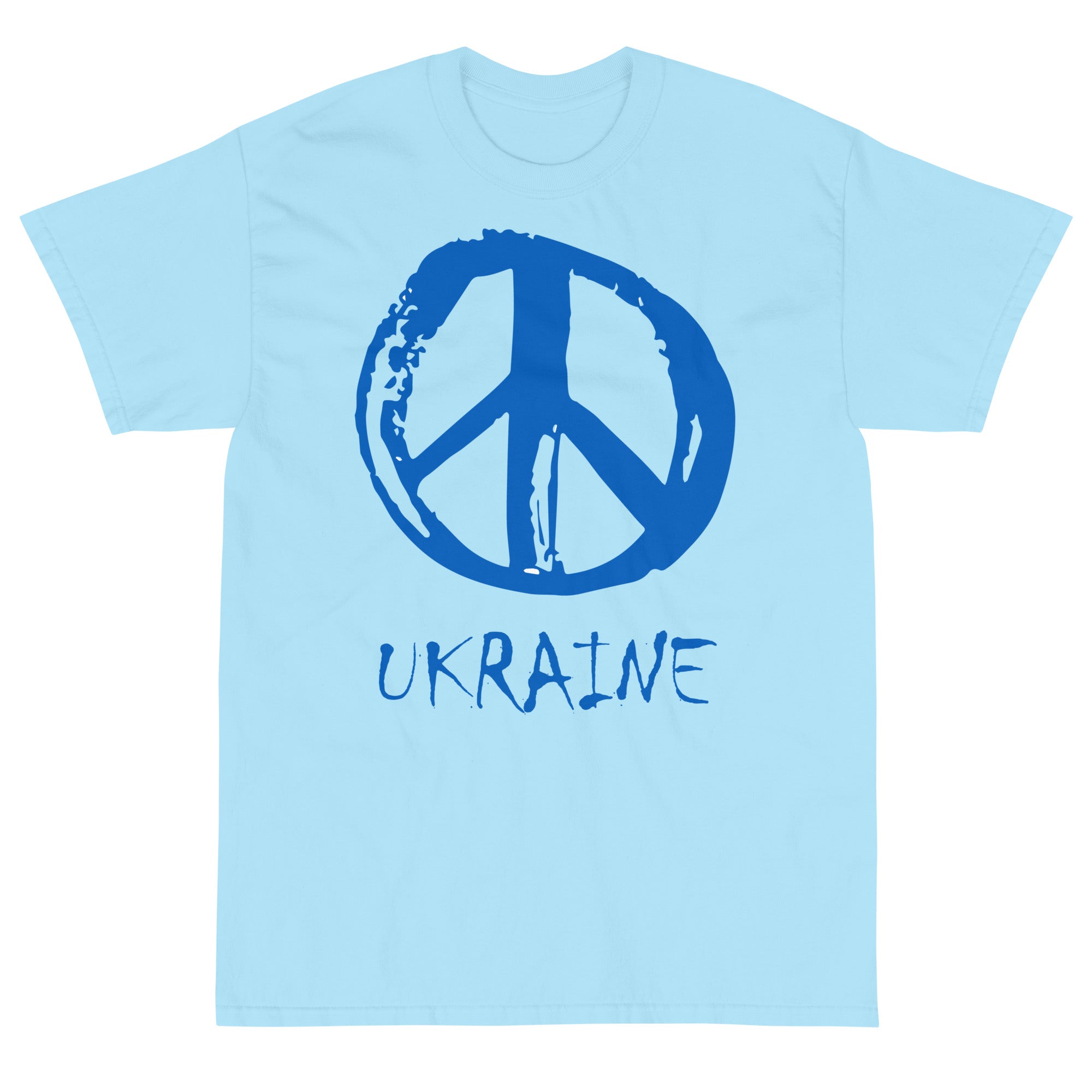Peace for Ukraine Painted on Light Blue | Political Shirts