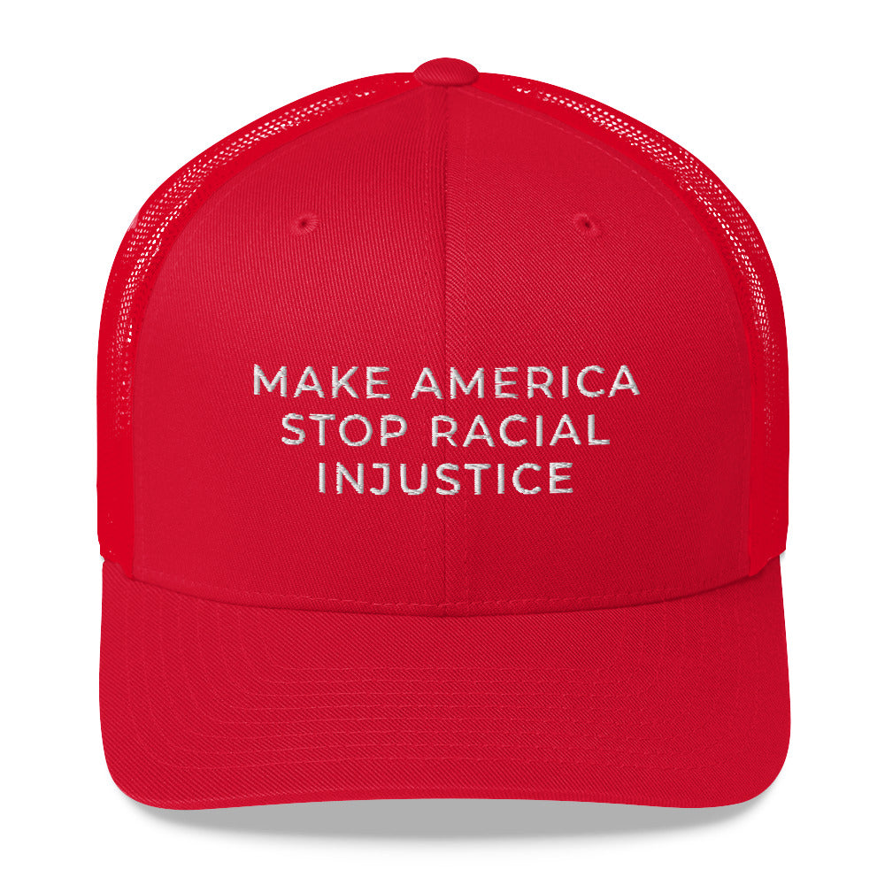This powerful message trucker hat has a structured fit with a mesh back, and it's bound to become a favorite for all occasions.