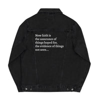 HD-LV  | Faith In The Unseen | Mens Black Jean Jacket
