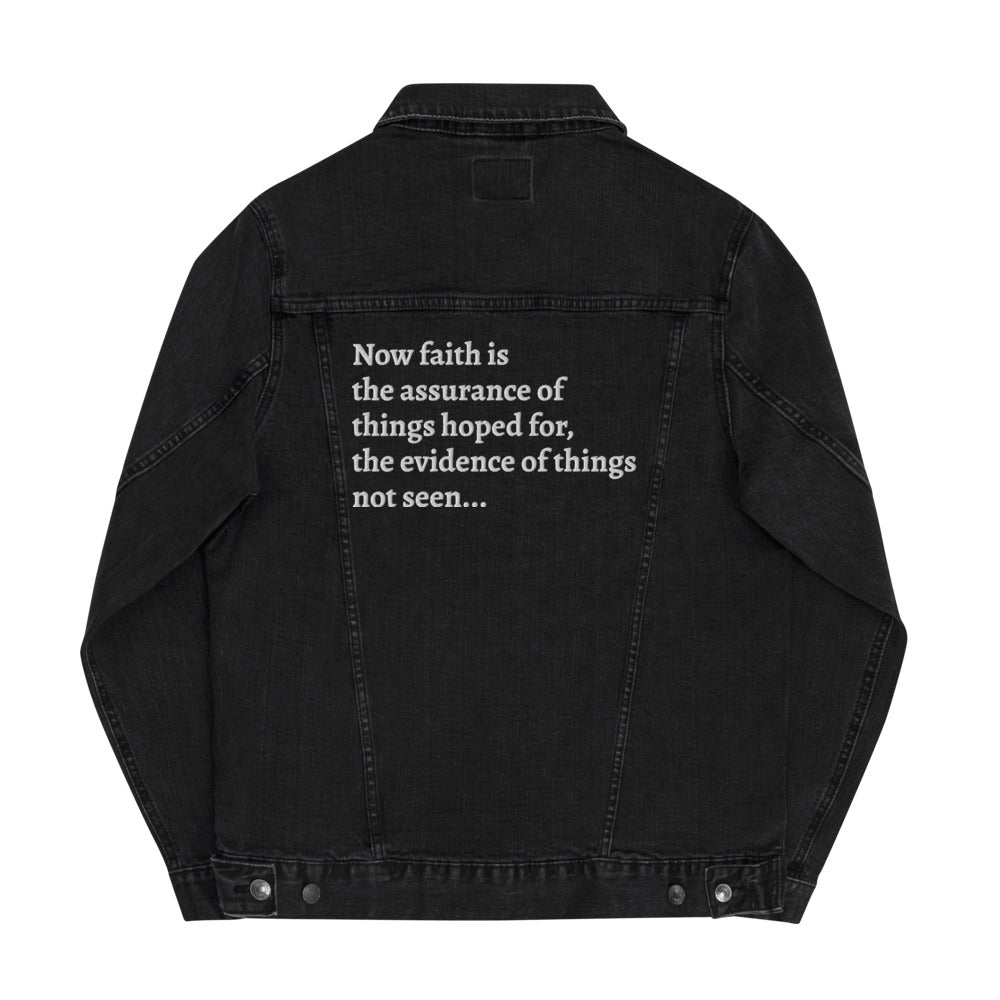 HD-LV  | Faith In The Unseen | Mens Black Jean Jacket
